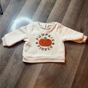 Cozy Pumpkin Picker Kids Hoodie - Beige